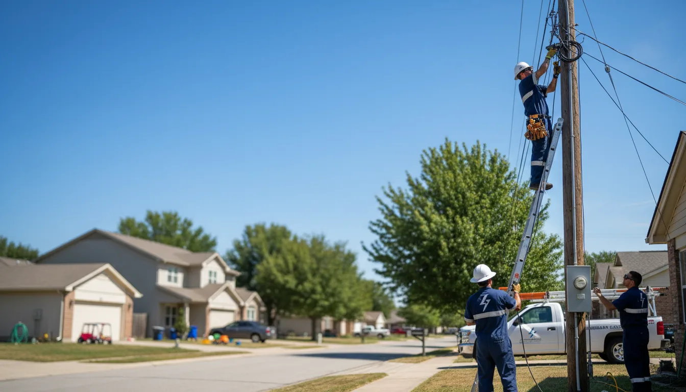 Residential electrician providing installation services in Marne, IA